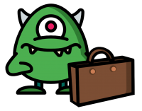 monsterworks Standard Monster mit Koffer